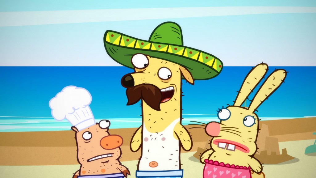 Personajes de la serie Animales en calzones 1 cerdito