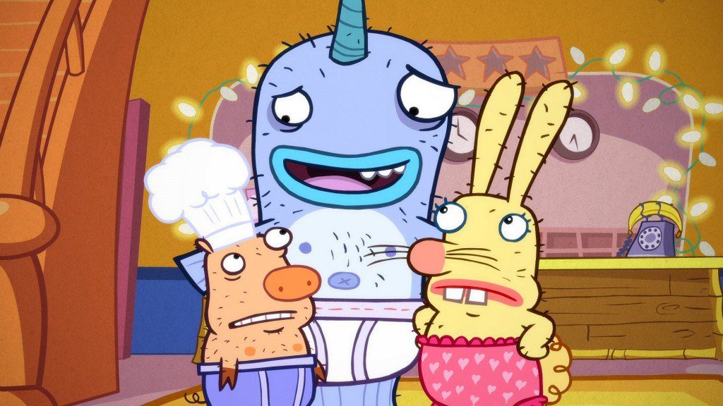 Personajes de la serie Animales en calzones 8 narwhal