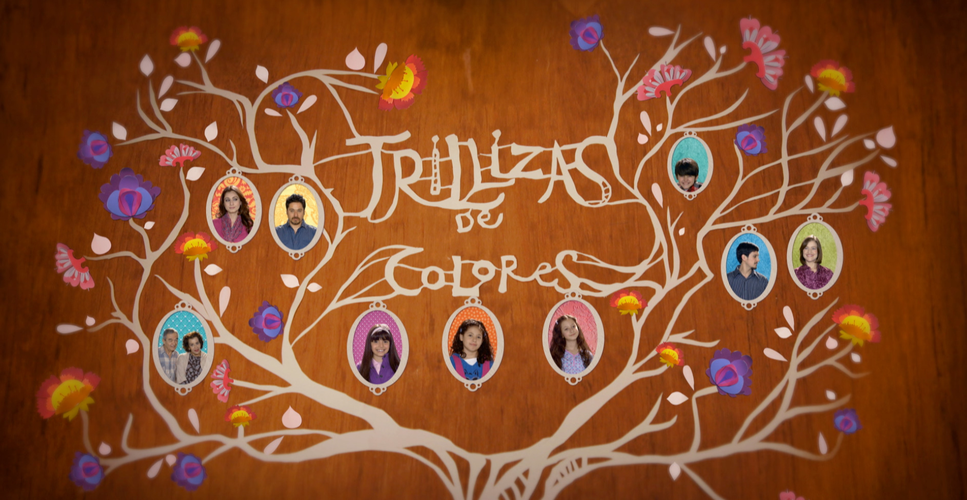 cartel trillizas de colores