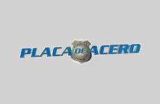 logo pelicula placa de acero