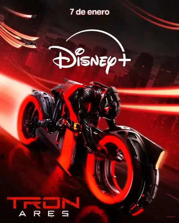 Tron: Ares estrena el 7 de enero en Disney+ 1 poster pelicula tron ares